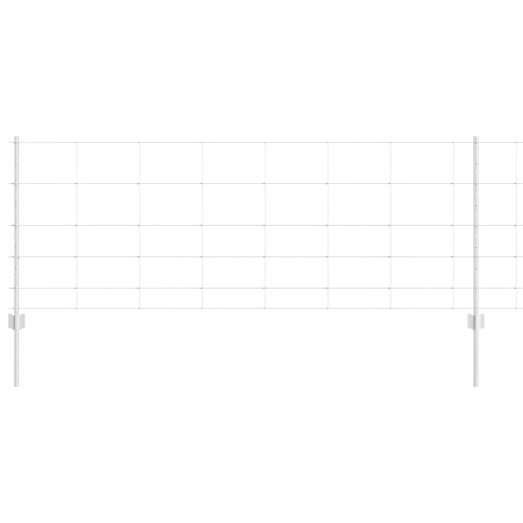 Recinzione con Posto Argento 0,8 x 100 m Acciaio