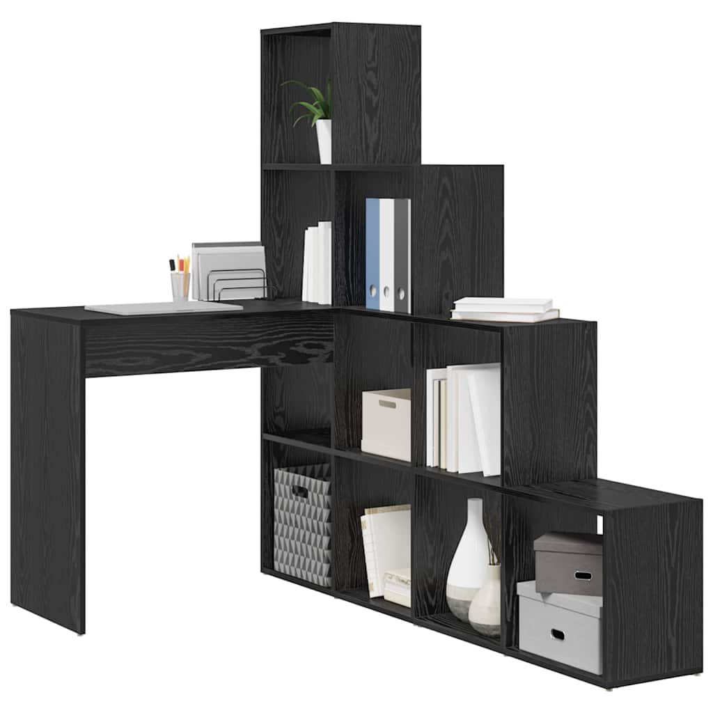 Scrivania ad angolo Rovere Nero 101,5 x 149,5 x 149,5 cm