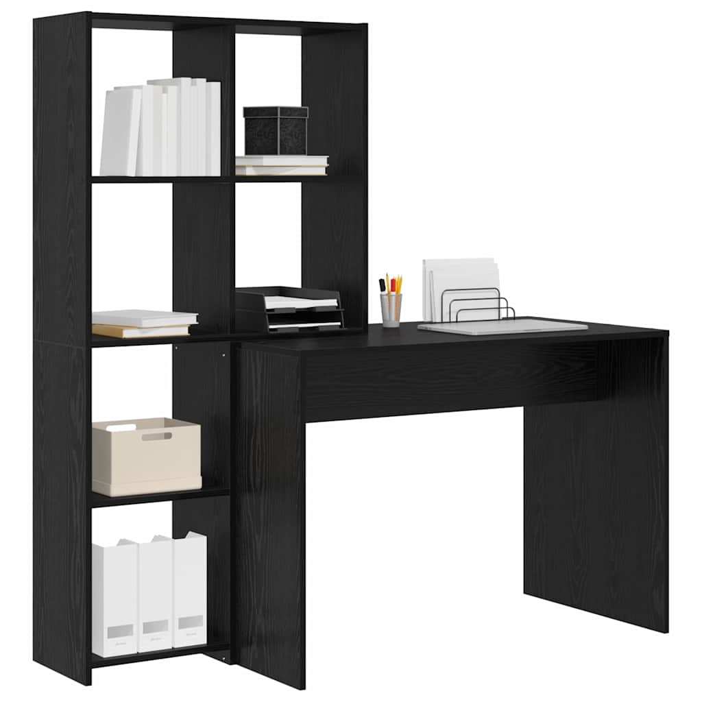 Scrivania Rovere Nero 138,5 x 55 x 143 cm Legno multistrato