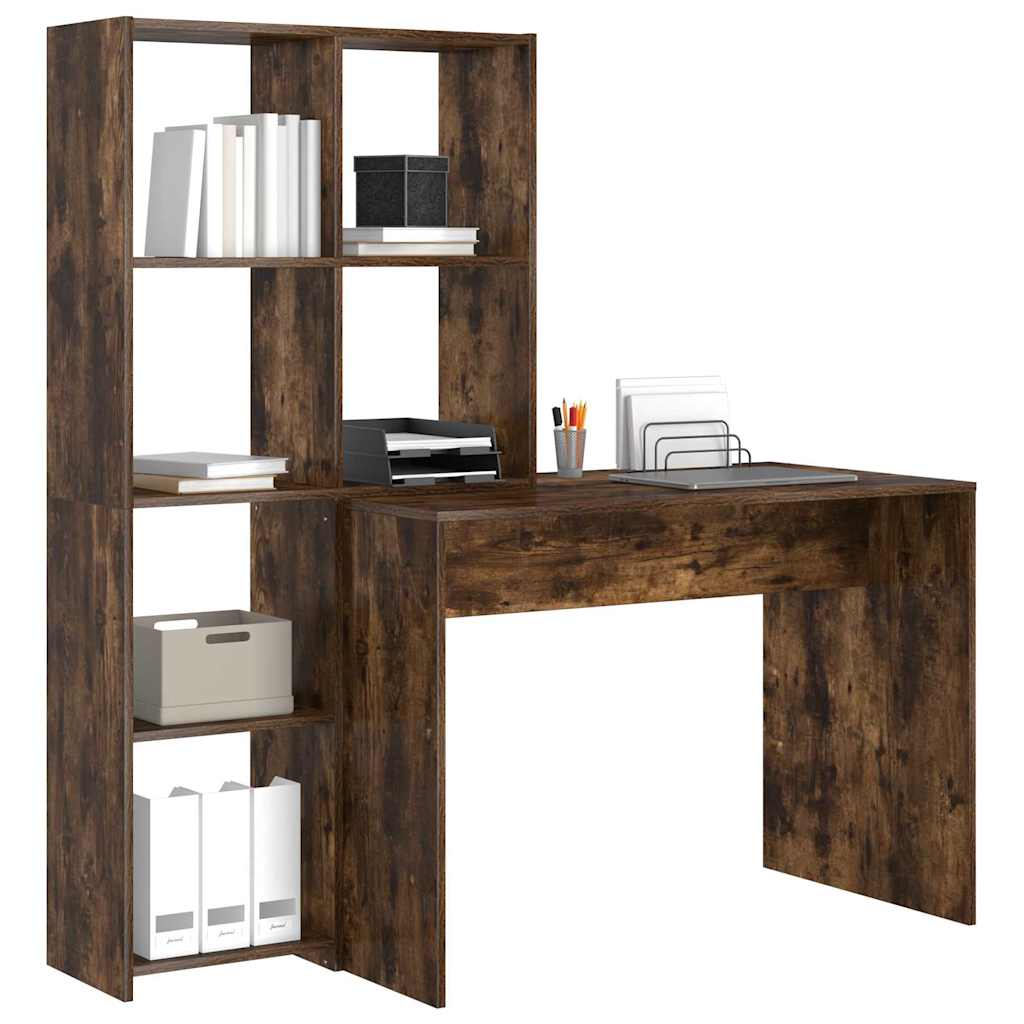 Scrivania Rovere fumÃ© 138,5 x 55 x 143 cm Legno multistrato
