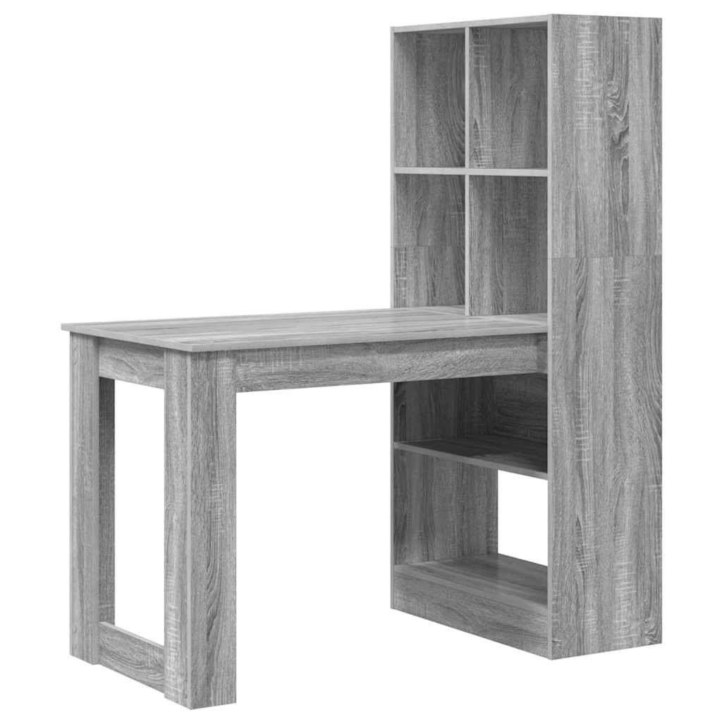 Scrivania Grigio Sonoma 122 x 67 x 145 cm Legno multistrato