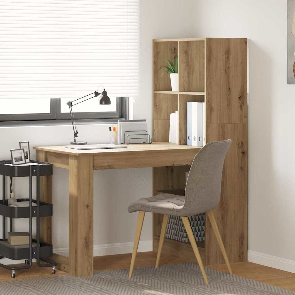 Scrivania con lo scaffale Rovere artigianale 122 x 67 x 145 cm