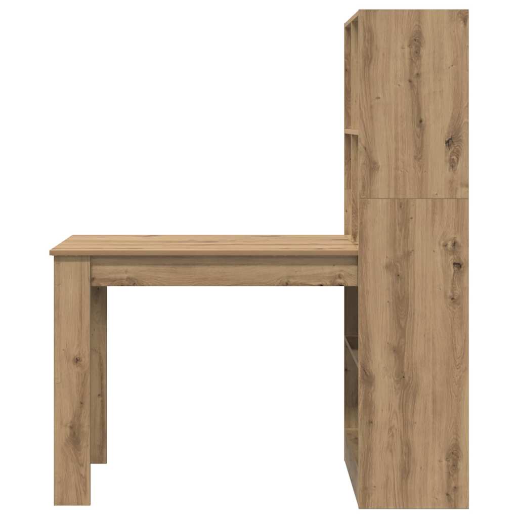 Scrivania con lo scaffale Rovere artigianale 122 x 67 x 145 cm