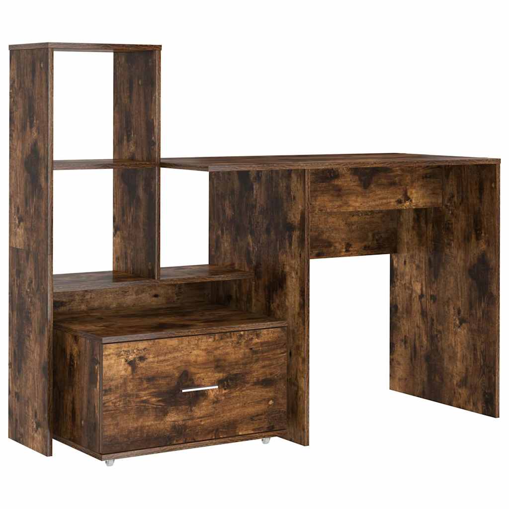 Scrivania Rovere fumÃ© 131,5 x 50 x 106,5 cm Legno multistrato