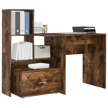 Scrivania Rovere fumÃ© 131,5 x 50 x 106,5 cm Legno multistrato