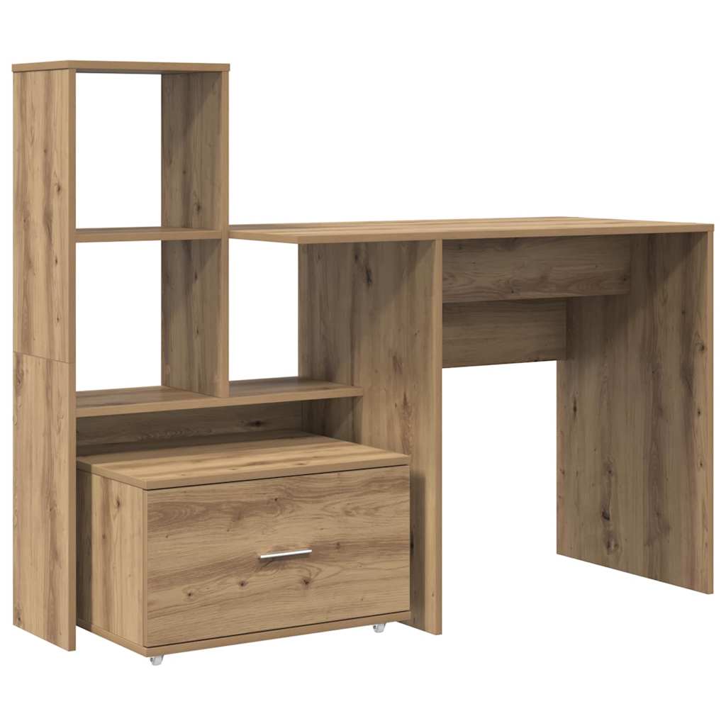 Scrivania con cassetto Rovere artigianale 131,5 x 50 x 106,5 cm