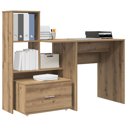 Scrivania con cassetto Rovere artigianale 131,5 x 50 x 106,5 cm