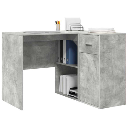 Scrivania ad angolo Grigio cemento 102 x 88 x 75 cm
