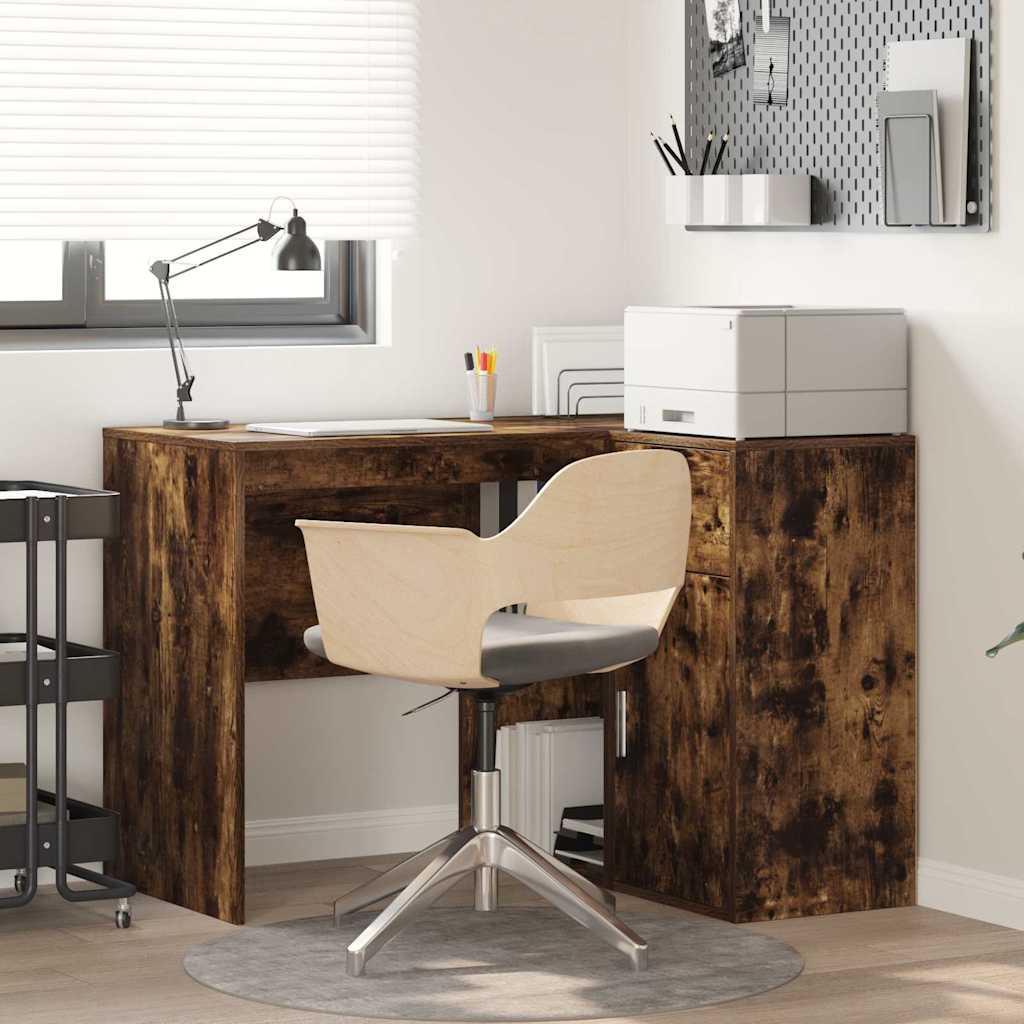Scrivania ad angolo con cassetto Rovere fumÃ© 102 x 88 x 75 cm