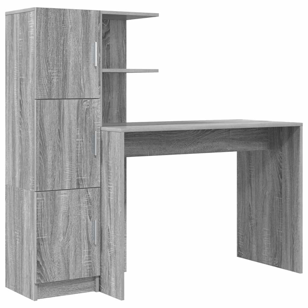 Scrivania 2 pcs Grigio Sonoma