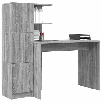 Scrivania 2 pcs Grigio Sonoma