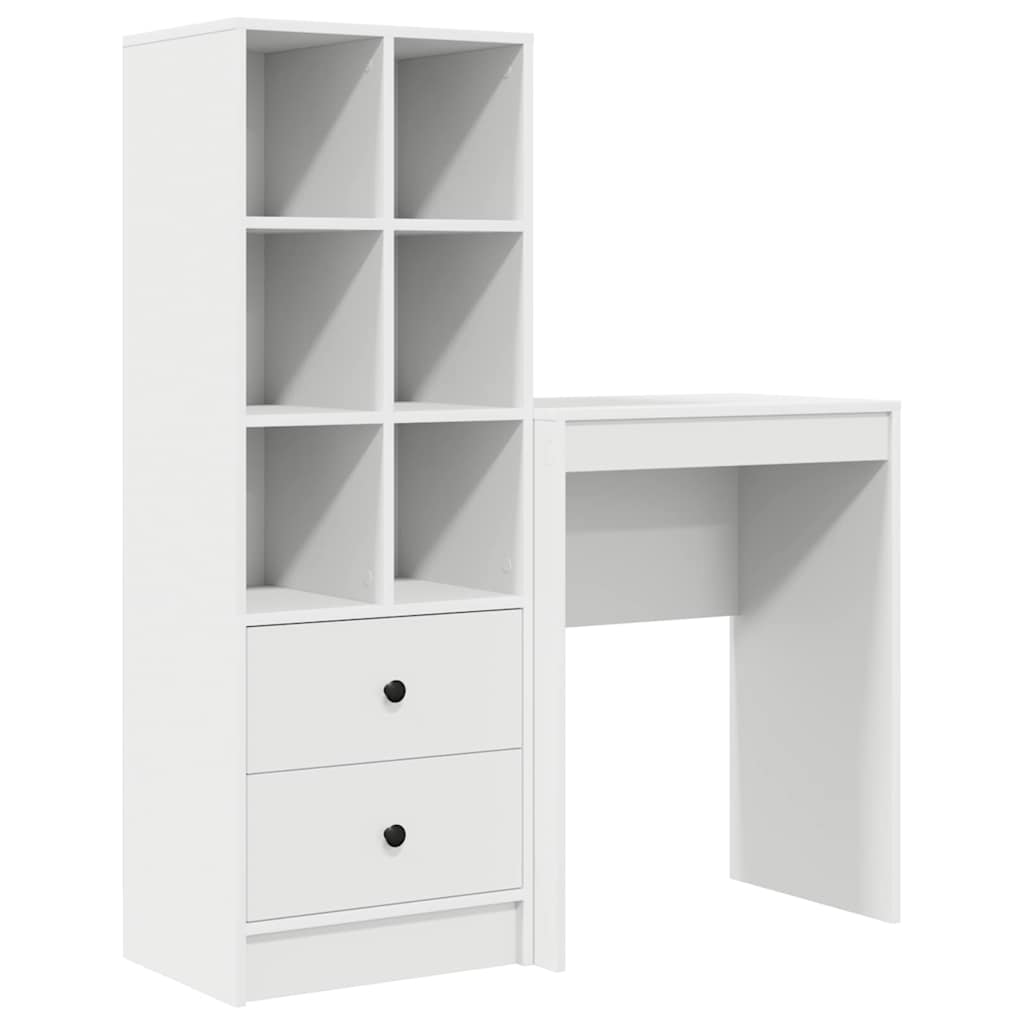 Scrivania con cassetto 2 pcs Bianco