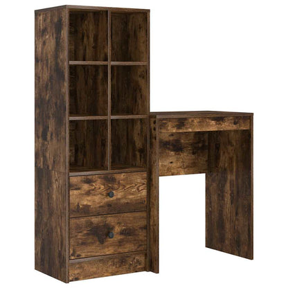 Scrivania con cassetto 2 pcs Rovere fumÃ©