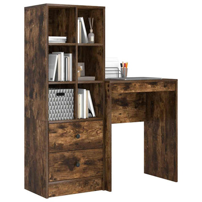 Scrivania con cassetto 2 pcs Rovere fumÃ©