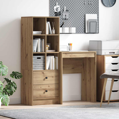Scrivania con cassetto 2 pcs Rovere artigianale