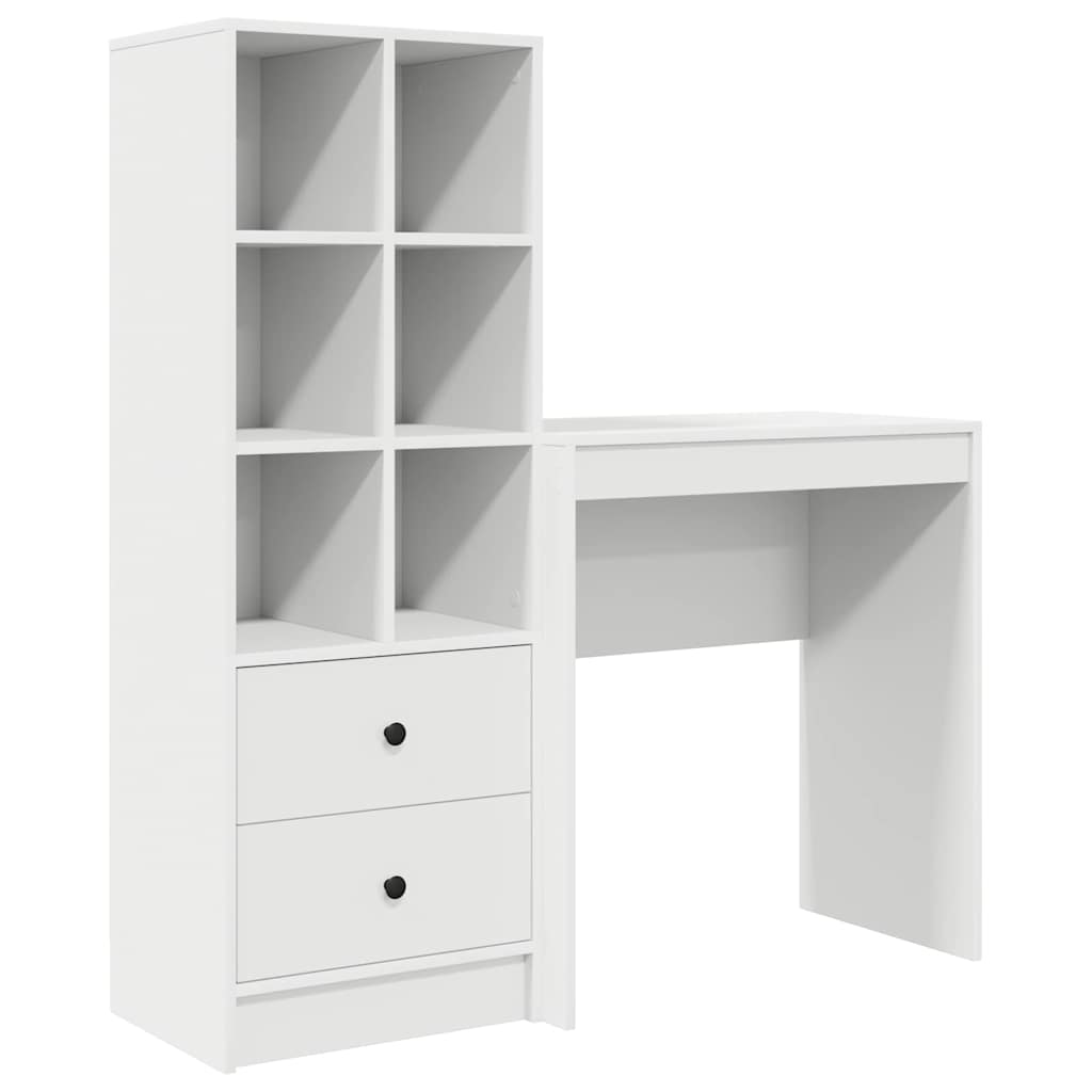 Scrivania con cassetto 2 pcs Bianco