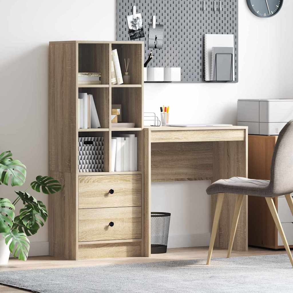 Scrivania con cassetto 2 pcs Rovere Sonoma