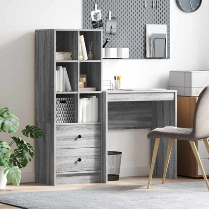 Scrivania con cassetto 2 pcs Grigio Sonoma
