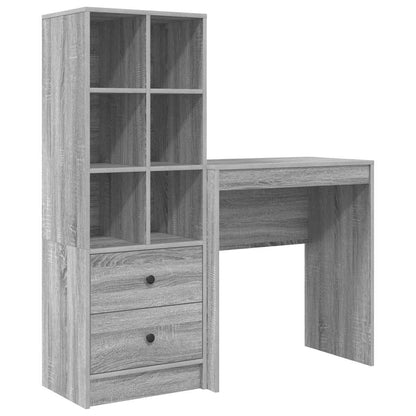 Scrivania con cassetto 2 pcs Grigio Sonoma