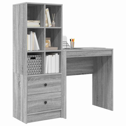 Scrivania con cassetto 2 pcs Grigio Sonoma