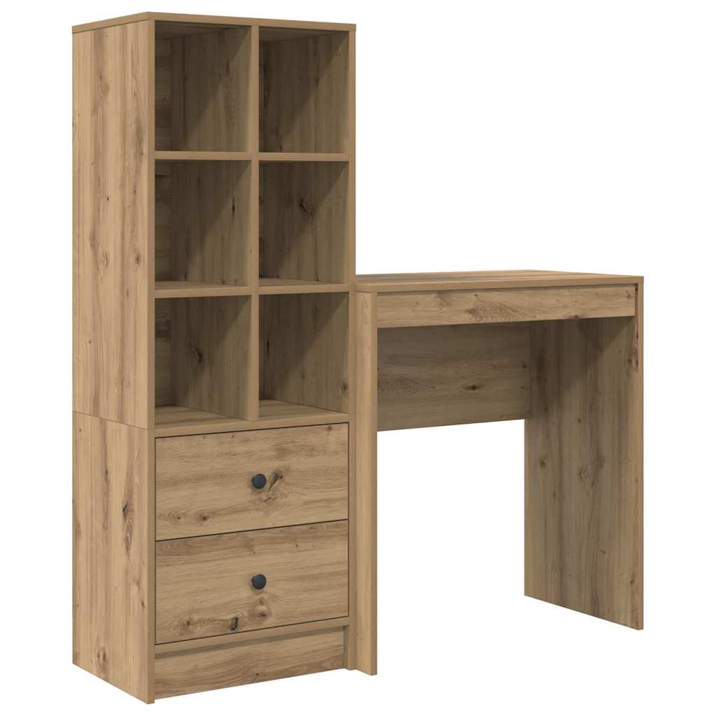 Scrivania con cassetto 2 pcs Rovere artigianale
