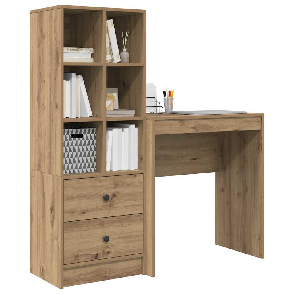 Scrivania con cassetto 2 pcs Rovere artigianale