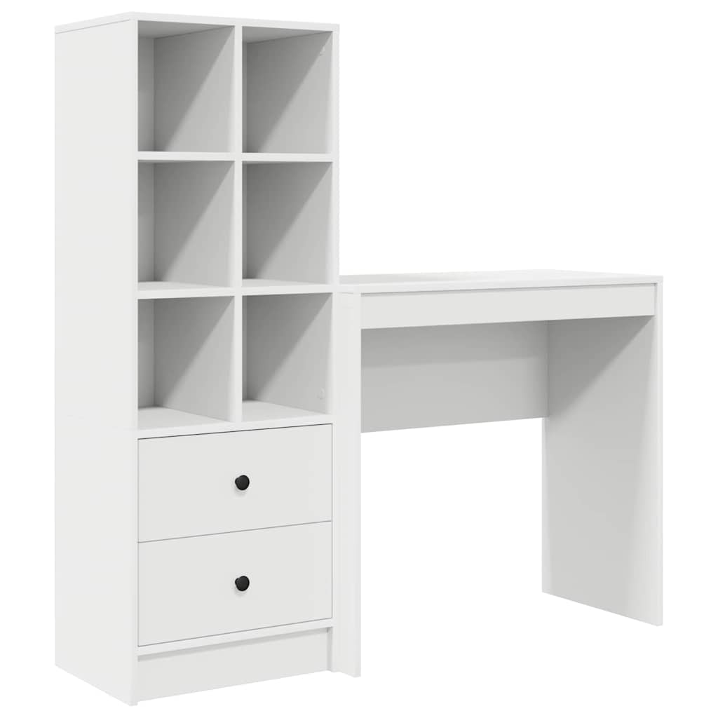 Scrivania con cassetto 2 pcs Bianco