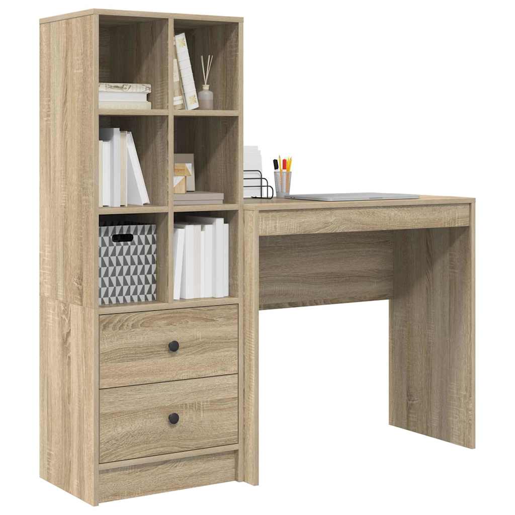 Scrivania con cassetto 2 pcs Rovere Sonoma