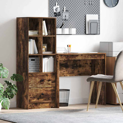 Scrivania con cassetto 2 pcs Rovere fumÃ©