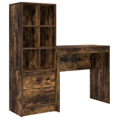 Scrivania con cassetto 2 pcs Rovere fumÃ©