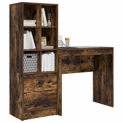 Scrivania con cassetto 2 pcs Rovere fumÃ©