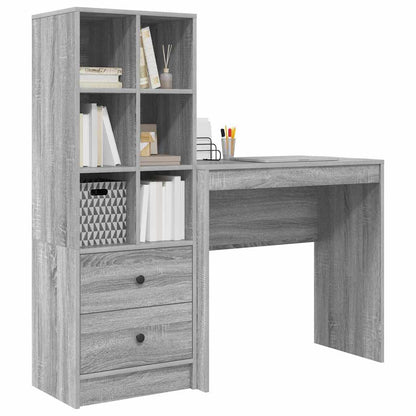 Scrivania con cassetto 2 pcs Grigio Sonoma