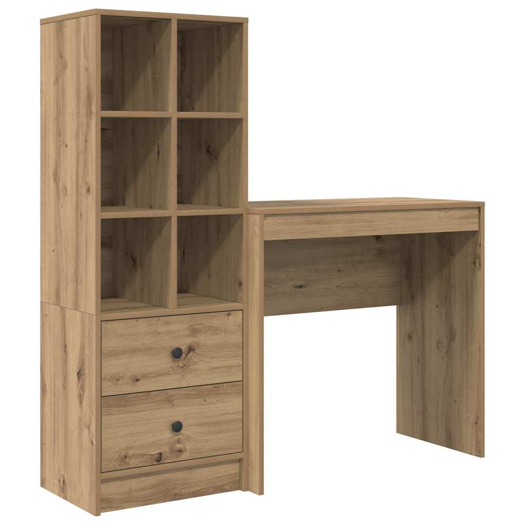 Scrivania con cassetto 2 pcs Rovere artigianale