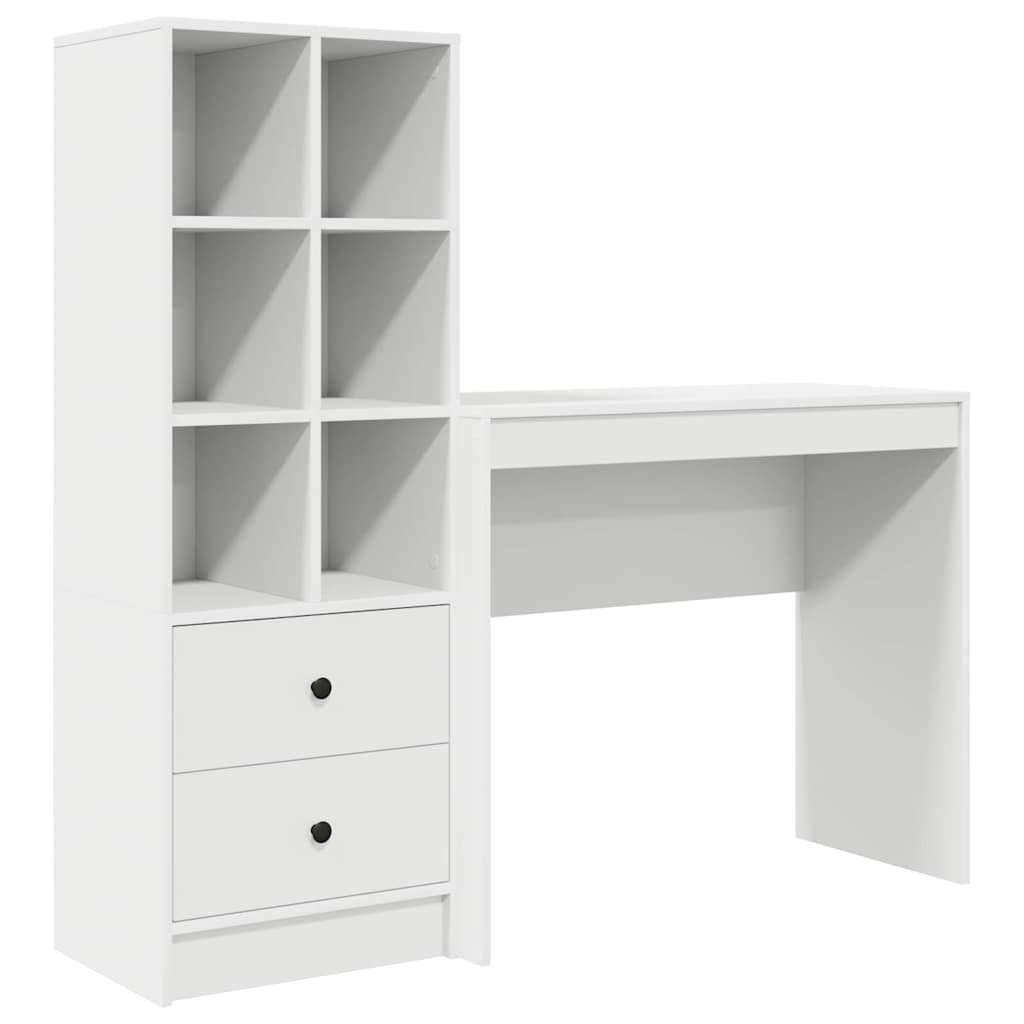 Scrivania con cassetto 2 pcs Bianco