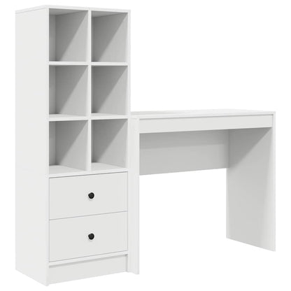 Scrivania con cassetto 2 pcs Bianco