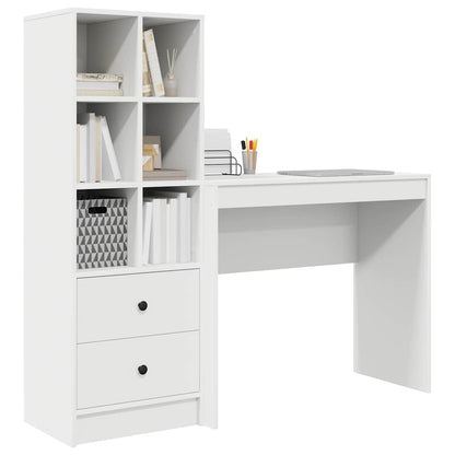 Scrivania con cassetto 2 pcs Bianco