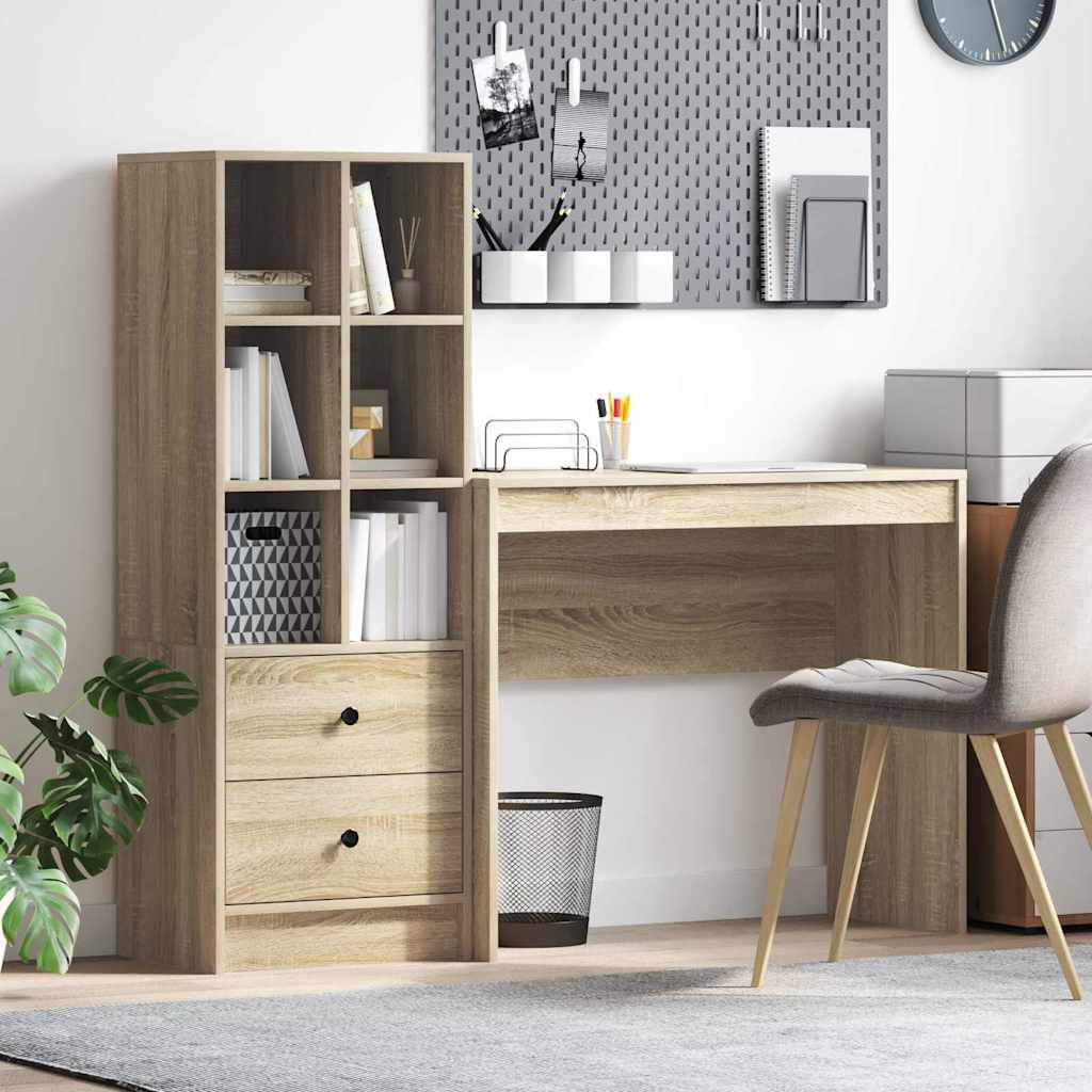Scrivania con cassetto 2 pcs Rovere Sonoma