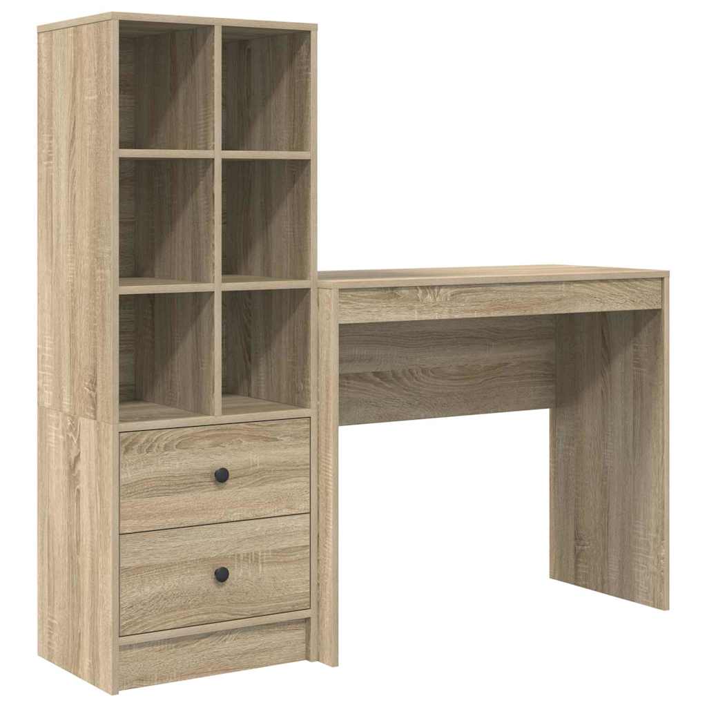 Scrivania con cassetto 2 pcs Rovere Sonoma