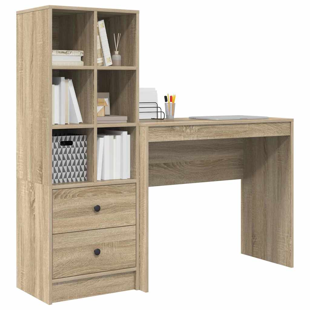 Scrivania con cassetto 2 pcs Rovere Sonoma