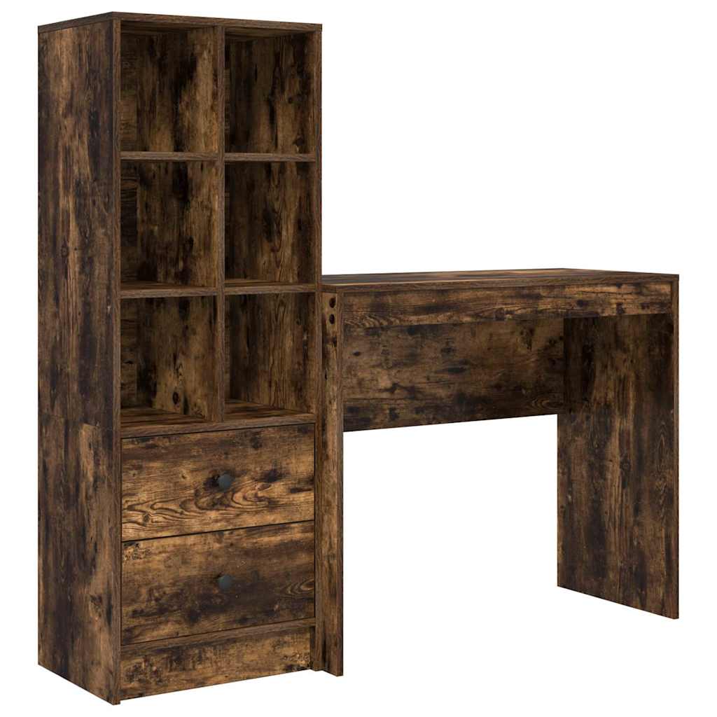 Scrivania con cassetto 2 pcs Rovere fumÃ©