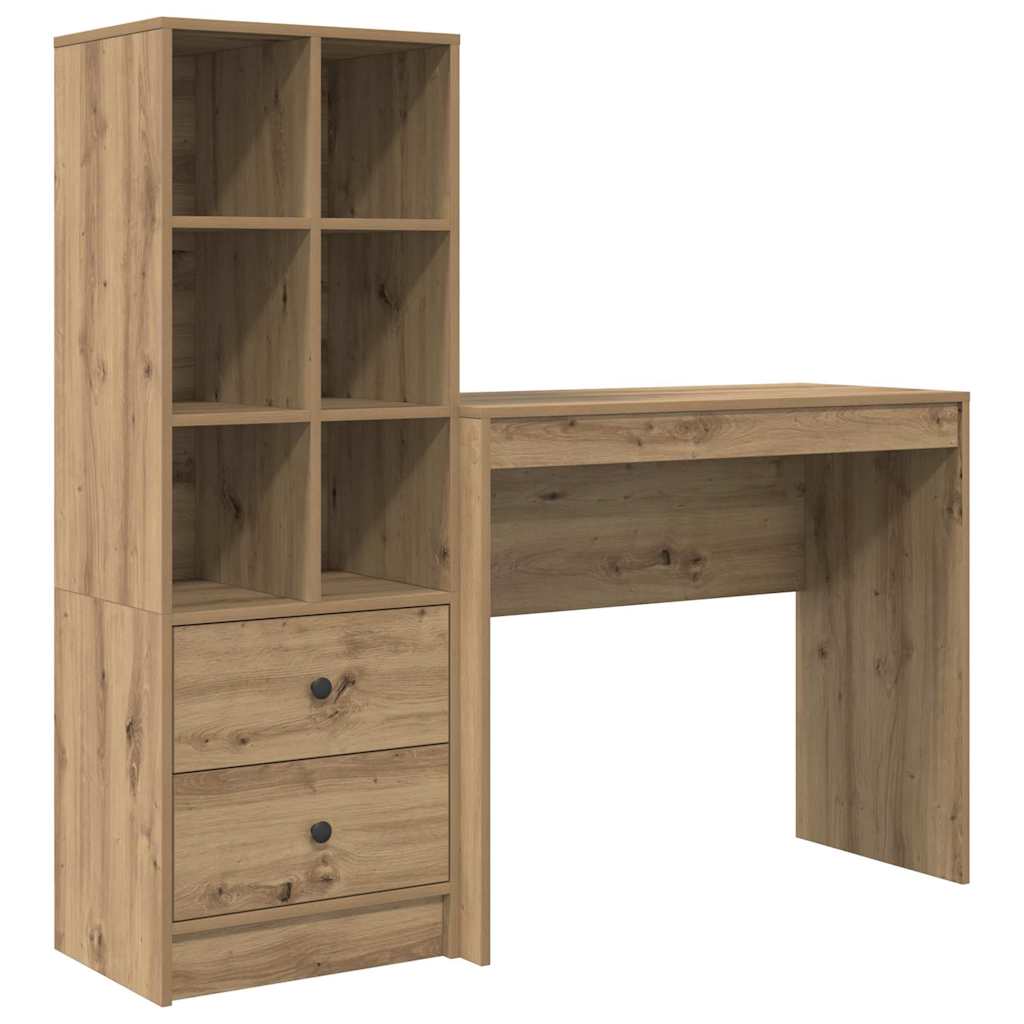 Scrivania con cassetto 2 pcs Rovere artigianale