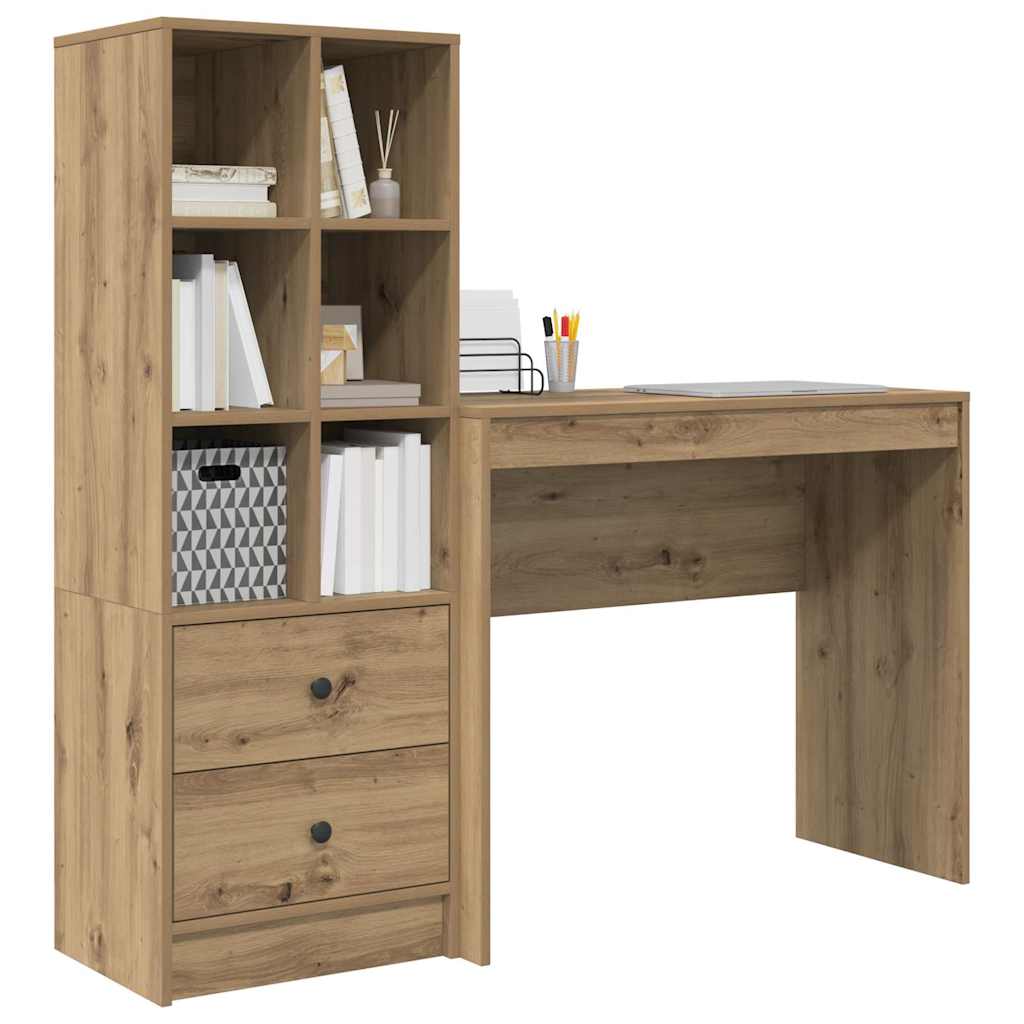 Scrivania con cassetto 2 pcs Rovere artigianale