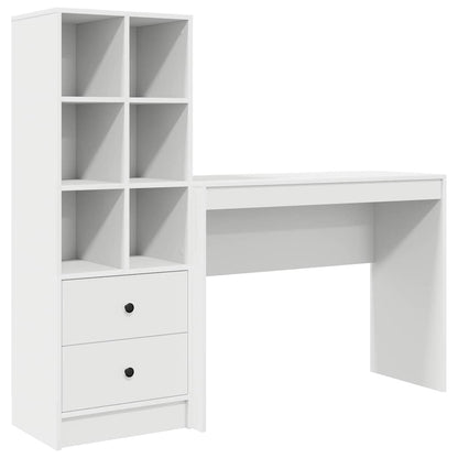 Scrivania con cassetto 2 pcs Bianco
