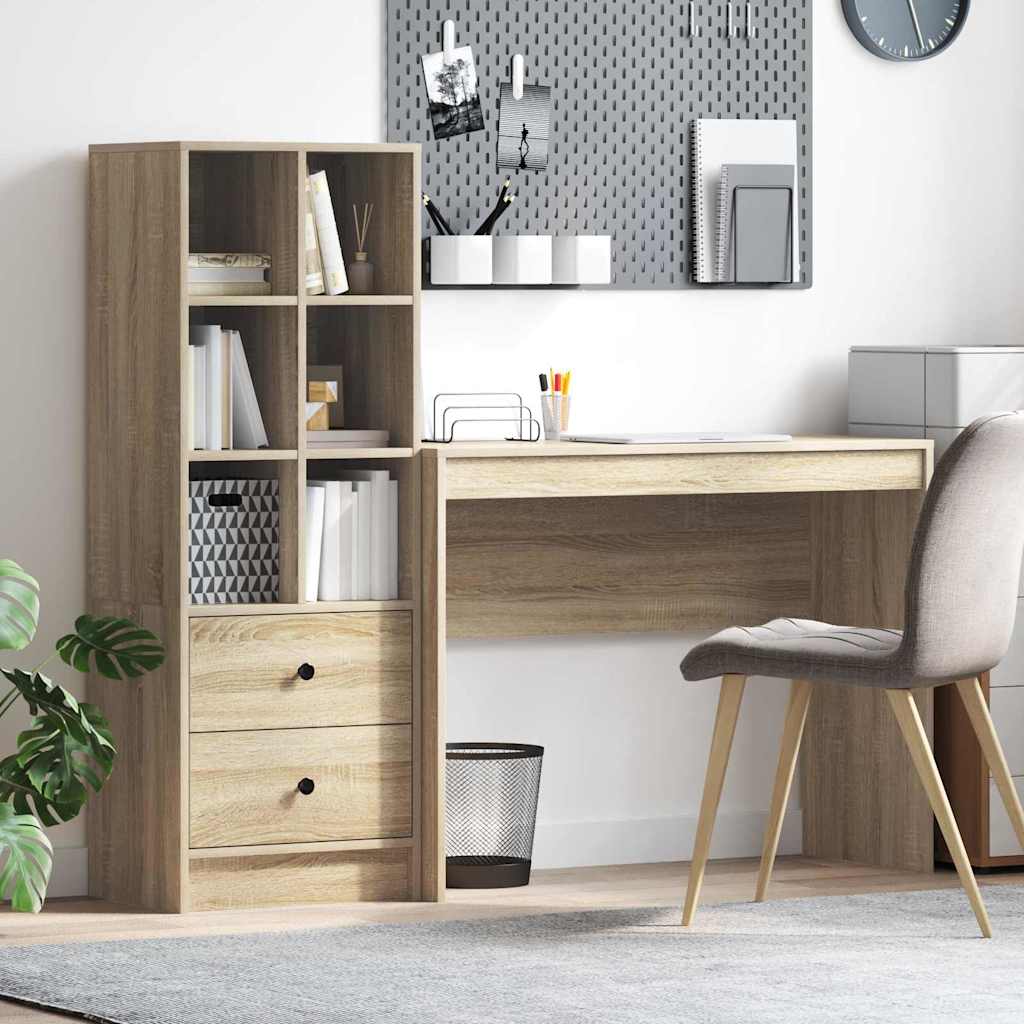 Scrivania con cassetto 2 pcs Rovere Sonoma
