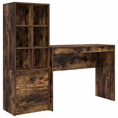 Scrivania con cassetto 2 pcs Rovere fumÃ©