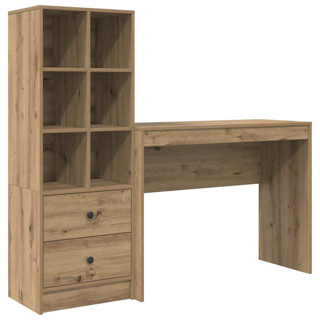 Scrivania con cassetto 2 pcs Rovere artigianale