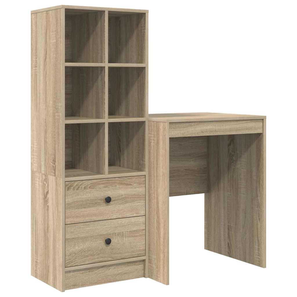 Scrivania con cassetto 2 pcs Rovere Sonoma
