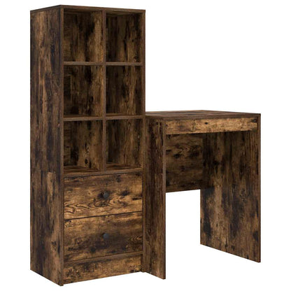 Scrivania con cassetto 2 pcs Rovere fumÃ©
