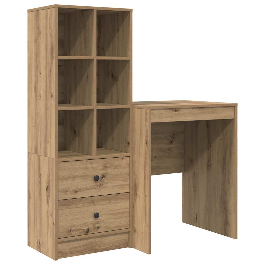 Scrivania con cassetto 2 pcs Rovere artigianale