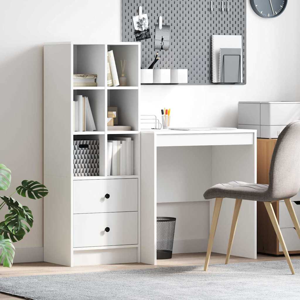 Scrivania con cassetto 2 pcs Bianco